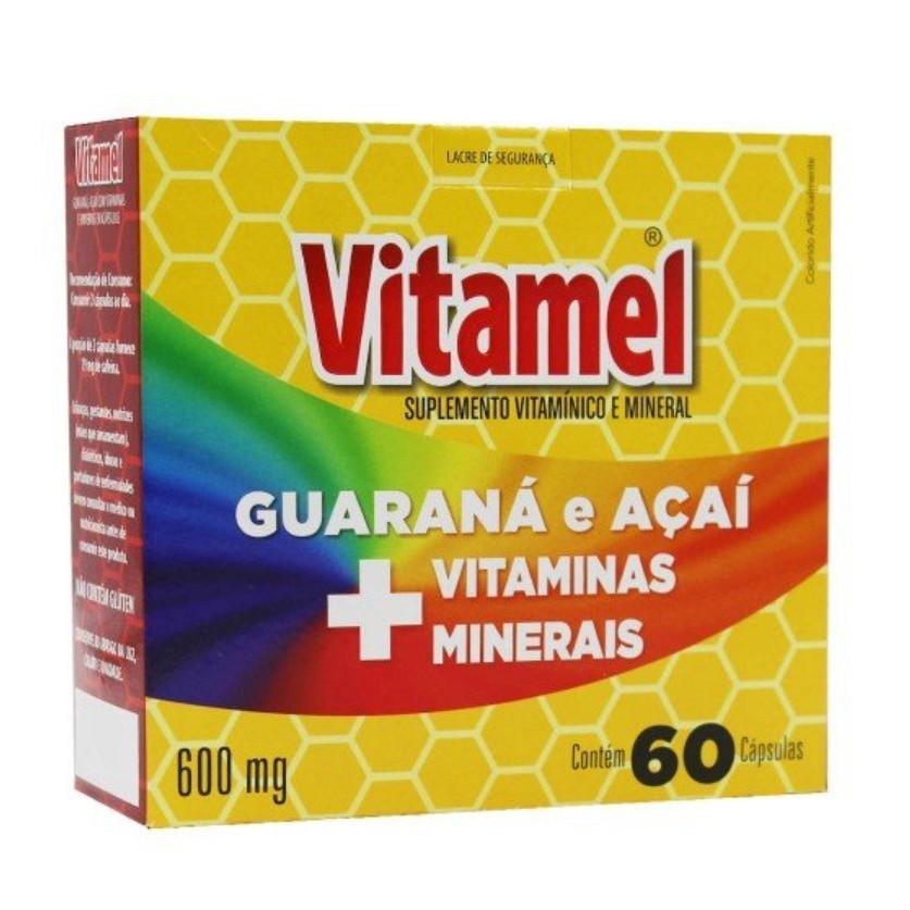 Vitamel guarana e acai, caixa com 60 capsulas | Shopee Brasil