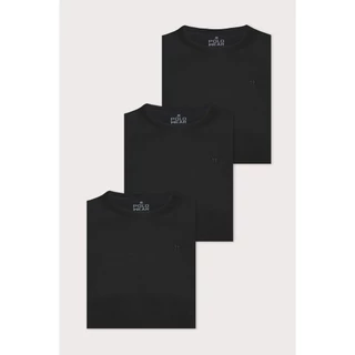 Kit 3 Camisetas Masculinas Algodão Polo Wear Preto