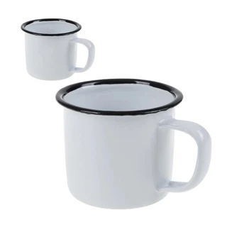 2 Xícara Esmaltada Para Café e Chá Canequinhas Retrô Viagem Campi 80ml