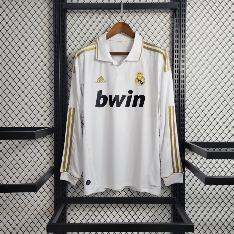 Retro Real Madrid 11-12 Camisa De Manga Comprida S-XXL Thai Versão Da Futebol 1 : 1