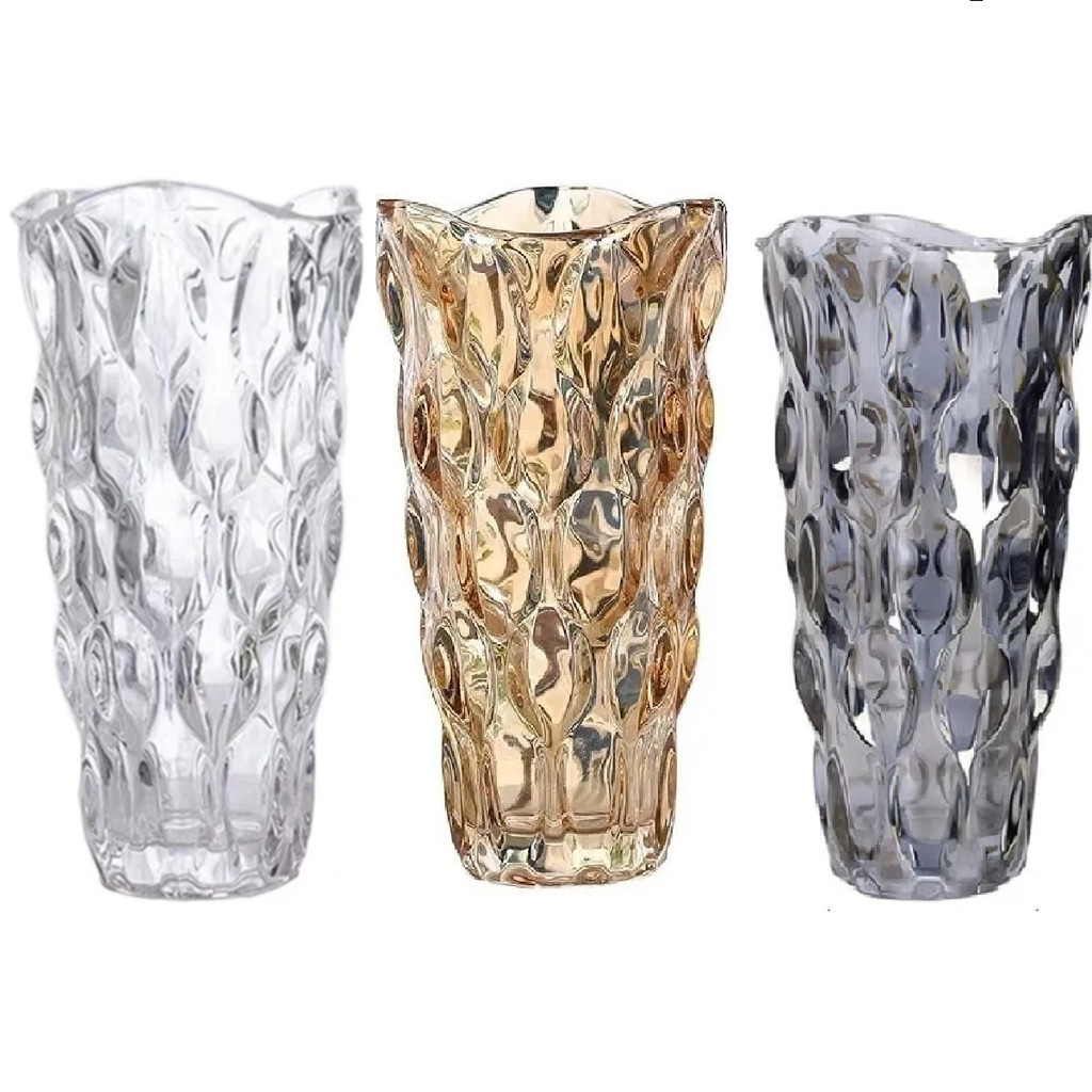 Vaso de vidro grosso primeira linha flores, decoração, sala