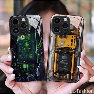 Arquitetura Criativa Do Circuito Telefone Da Capa Protetora Anti-Queda Caixa De Classe Temperada Para Samsung S10 S20 S22 23 24 PLUS Ultra A54/A52 5G/A57 5G