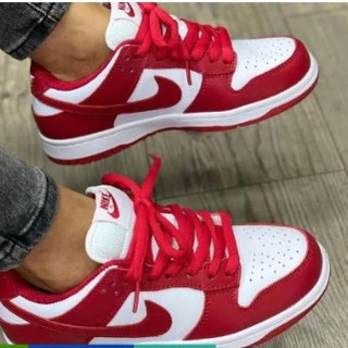 Tênis Nike Jordan 1 Low Vermelho Feminino e Masculino Cano Baixo