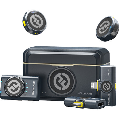 MICROFONE HOLLYLAND LARK M2 DUO COMBO DUPLO P/ 2 PESSOAS SEM FIO