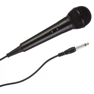 Microfone Profissional Com Fio Dinãmico Preto P/ Karaokê