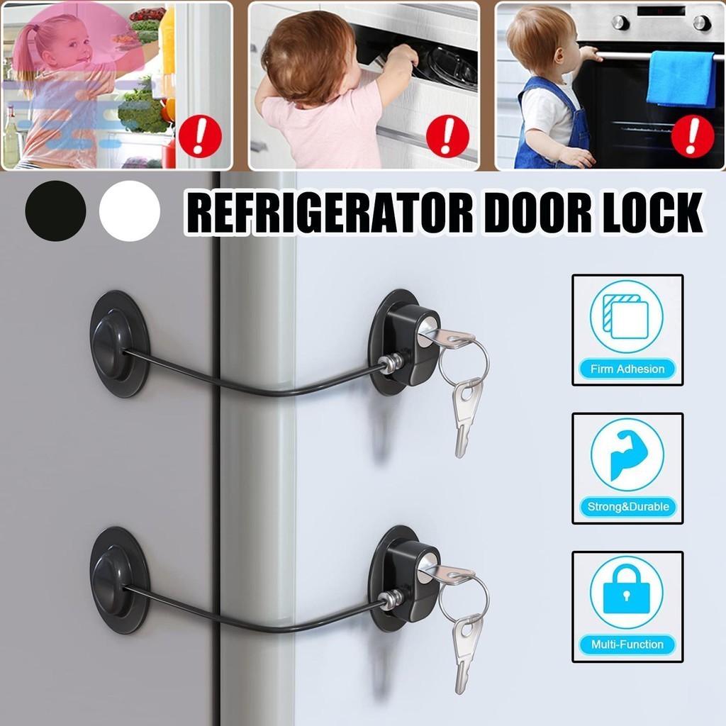 Trava Tranca para Geladeira Freezer Porta Janela Gaveta Não Precisa ...