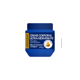 Creme Hidratante Corporal Dermacream 240g Ultra-Hidratante Óleo de Amêndoas e Colágeno