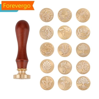 forevergo 25mm Crown Rose Tree Pattern Wax Seal Stamps Dedicado Substituir Cabeça De Cobre Retro Convites De Casamento Ferramenta De Vedação De Envelope F6Y1
