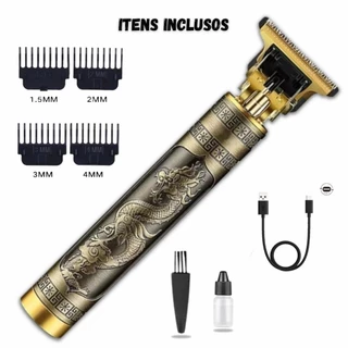 Máquina De Cortar Cabelo Para Barba Masculina Designer Aleatório Elétrico Profissional