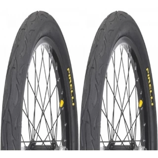 Par Pneu Bicicleta Pirelli Balão Tornado Flame Aro 20x2.125