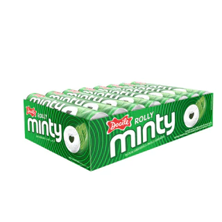 Pastilha Rolly Minty sabor menta caixa com 16 unidades de 29g - Docile