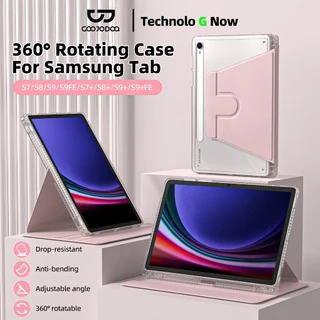 GOOJODOQ for Samsung Tablet Case Tab S9 FE S8 S7 A9+ Galaxy with Pen Slot Holder Protector Cove