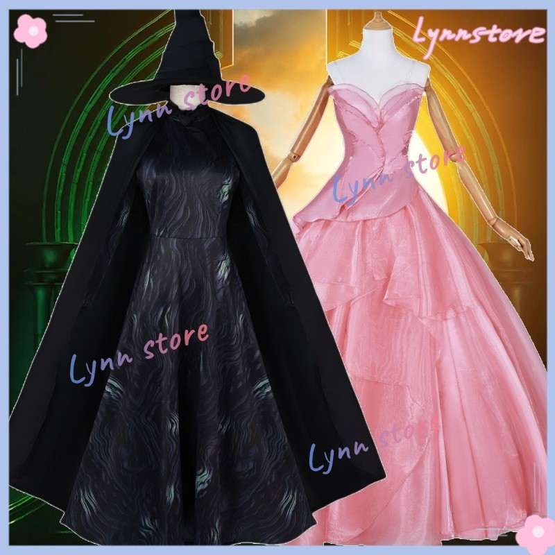 Wicked : For Good Cosplay Elphaba Glinda Vestido Longo Carnaval Anime ...