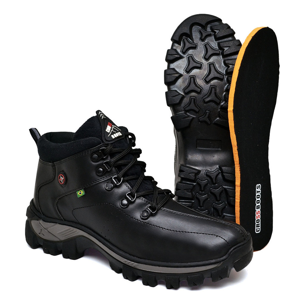 Bota Coturno Adventure Masculina Trabalho Leve Confortavel Sola ...