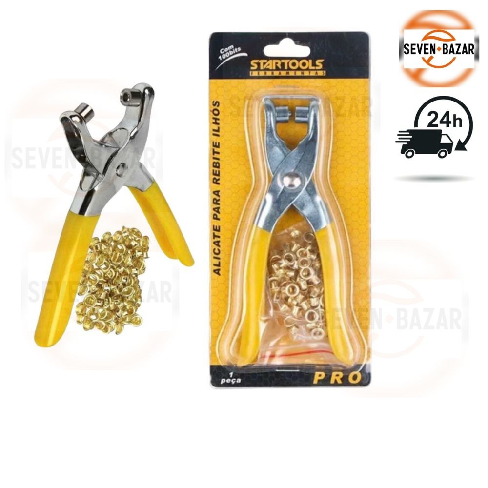 Kit Ilhós Pesca SUPERFINDINGS - 240 Peças 3 Tamanhos Dourado Aço Inoxidável