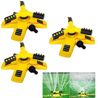 Kit 3 Irrigadores Jardim Giratório 360 Com 2 Modos Sprinkler