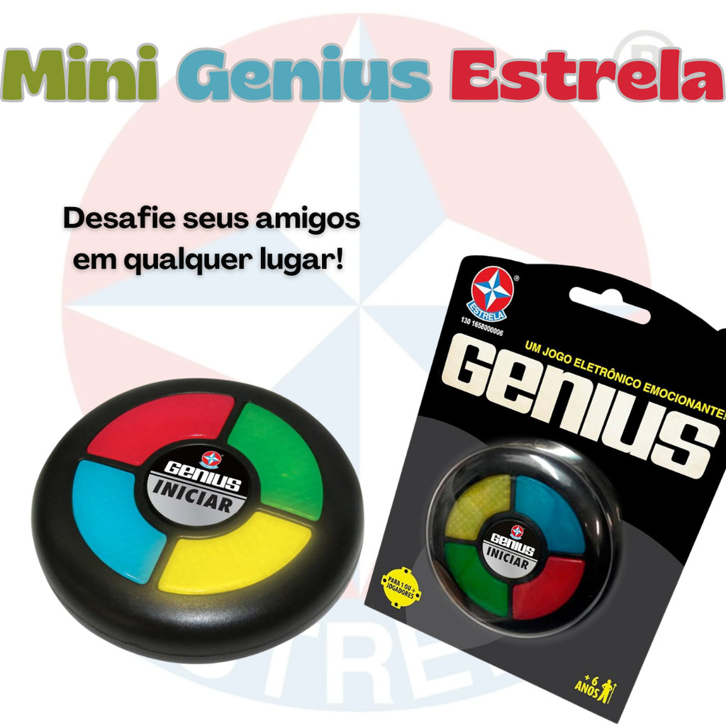 Mini Genius Para Viagem Estrela Jogo da Memória Eletrônico | Shopee Brasil