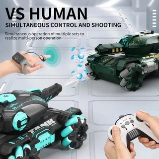 Rc Tanques 2.4G Modo De Controle Duplo Veículo Blindado Bombas De Água De Alta Velocidade Relógio Remoto Presentes De Brinquedo Para Meninos