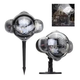Projetor Led Natal Luz Neve Prova D'agua Laser Espeto Jardim