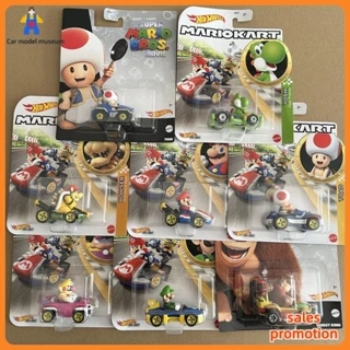 Hot Wheels Mario clássico tema carrinho GBG25 Mario Yoshi Luigi menino modelo de carro brinquedo