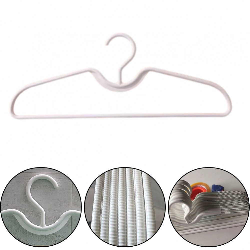 Cabides De Pescoço Curto Superfície Antiderrapante Cabide Pacote De 10