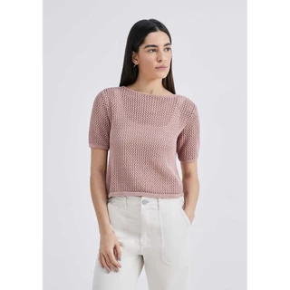 Blusa Feminina Manga Curta Em Tricô Texturizado Hering