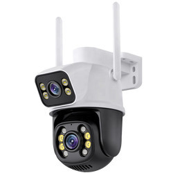 Câmera Externa Ip a Prova D'água 4mp wifi ptz com Infravermelho lente dupla sensor movimento Bivolt
