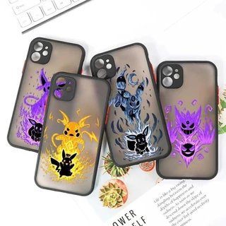 Pokemon Anime Cute Pikachus Eevee Luxo Capa De Telefone Colorida Para iphone 15 11 12 13 14 Pro Max Mini Silicone Fosco 14Pro 15Plus Armadura Transparente À Prova De Choque