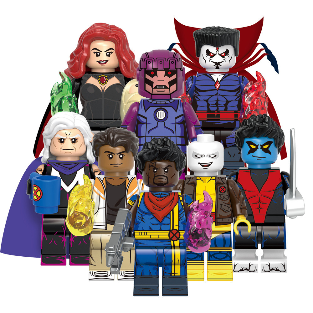 G0167 X-men Sunspot Magneto Morph Nightcrawler Madelyne Bishop Sentinel Figuras Do Bloco De Construção De Brinquedos Infantis