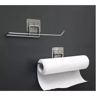 Porta Papel Toalha Suporte em Inox com Adesivo Para Cozinha