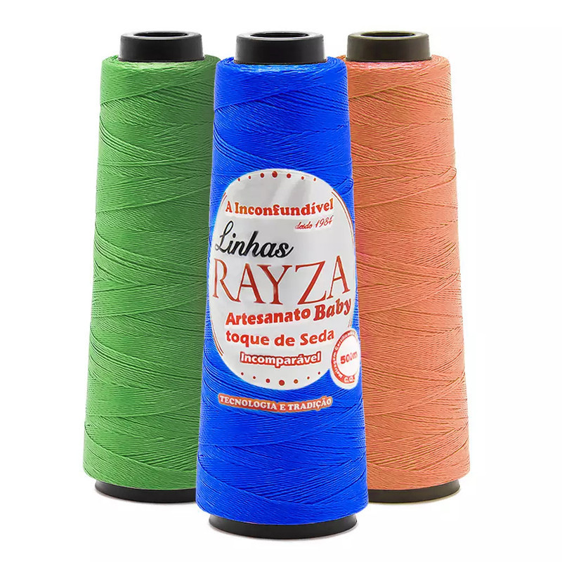 Linha para Crochê Rayza Fina 500 Metros - Cartela de Cores 3 | Shopee ...