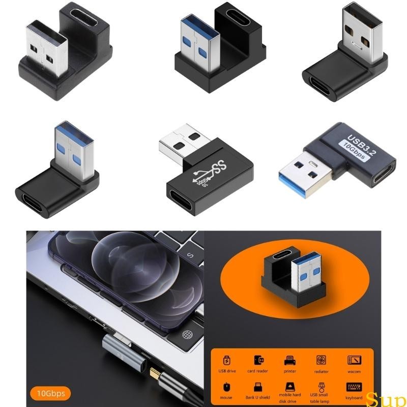 USB Conector 3 0 90 Graus Vertical Esquerda Direita Para Cima Baixo Conversor Angular Adaptado