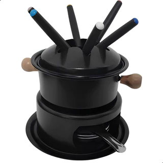 Conjunto para Fondue 11 peças Kit Aparelho Inox Completo
