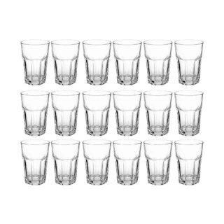 Kit 18 Copo de Vidro resistente 350ml transparente Vitaminas em Oferta na Shopee