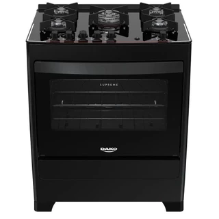 Fogão de Piso Dako Supreme Glass 5 Bocas Mesa de Vidro Preto Bivolt 300000571