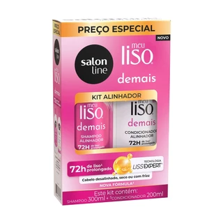 Kit Shampoo 300ml + Condicionador 200ml  Meu Liso Demais em Oferta na Shopee