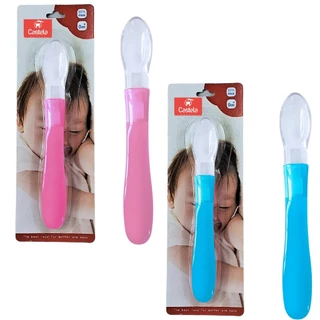 Colher Infantil Anatomica Bebê Silicone Castela