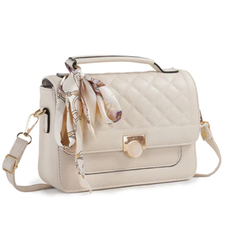 Bolsa Feminina Transversal Com Lencinho Bau Tiracolo Espaçosa Bolsa Feminina Estruturada Media Com Alça Fang