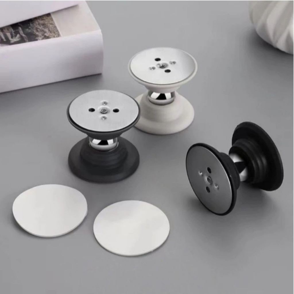 Prendedor Batetor Trava Fixador Porta Imã Magnético Adesivo Inox Preto