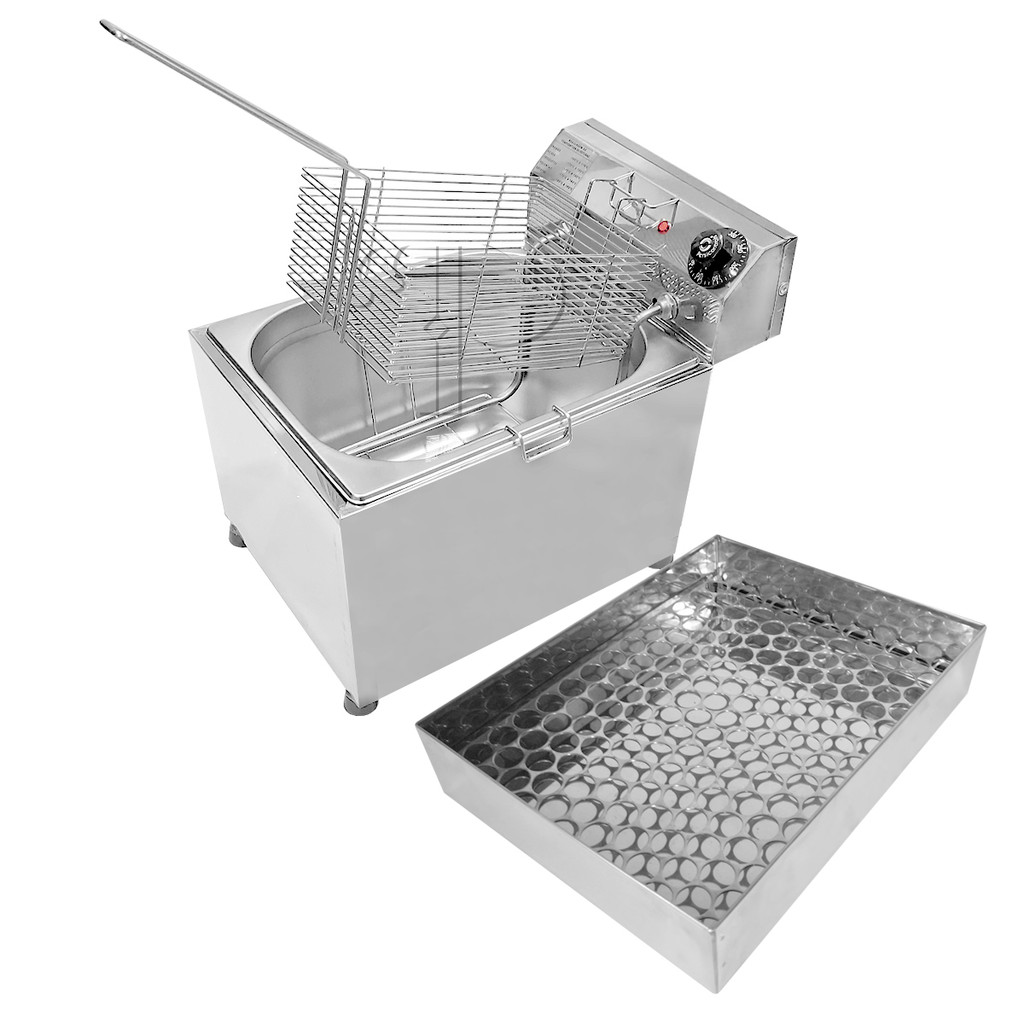 Fritadeira Industrial Elétrica 10 L de Mesa Zona Fria c/ Sec