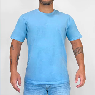 Camiseta Masculina Básica 100% Algodão Essencial Slim Confortável Ogochi