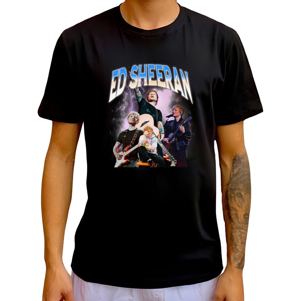 Camiseta Oficial Ed Sheeran Play Mantra - Merchandising Original, Algodón Ligero, Corte Clásico