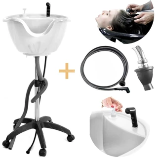 Lavatório Portátil salão Cabeleireiro + Ducha com Rodinhas