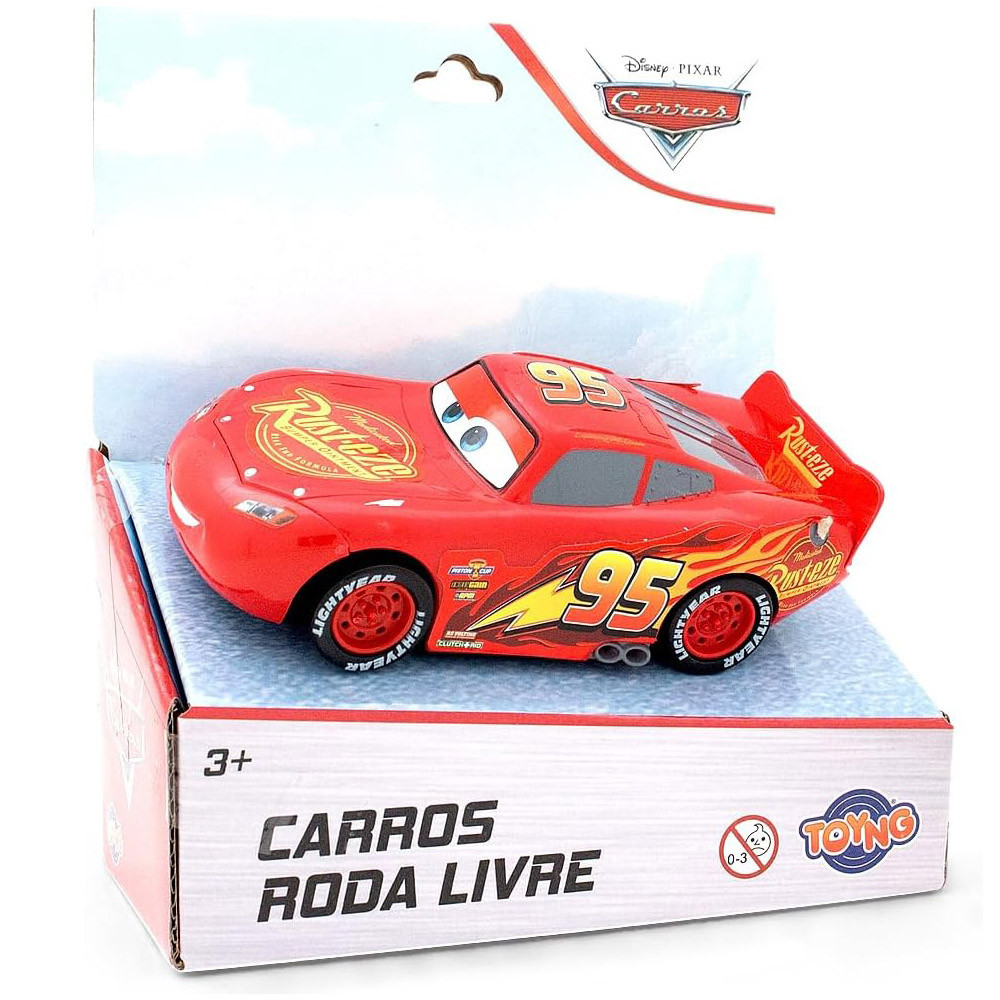 Carrinho Relâmpago Mcqueen do Carros 13cm Original Roda Livre - Toyng ...