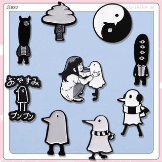 Desenho Animado Oyasumi Punpun Esmalte Pins Metal Badge Lovely Cloud Pin Lapela Goodnight Punk Broche Jóias Presentes