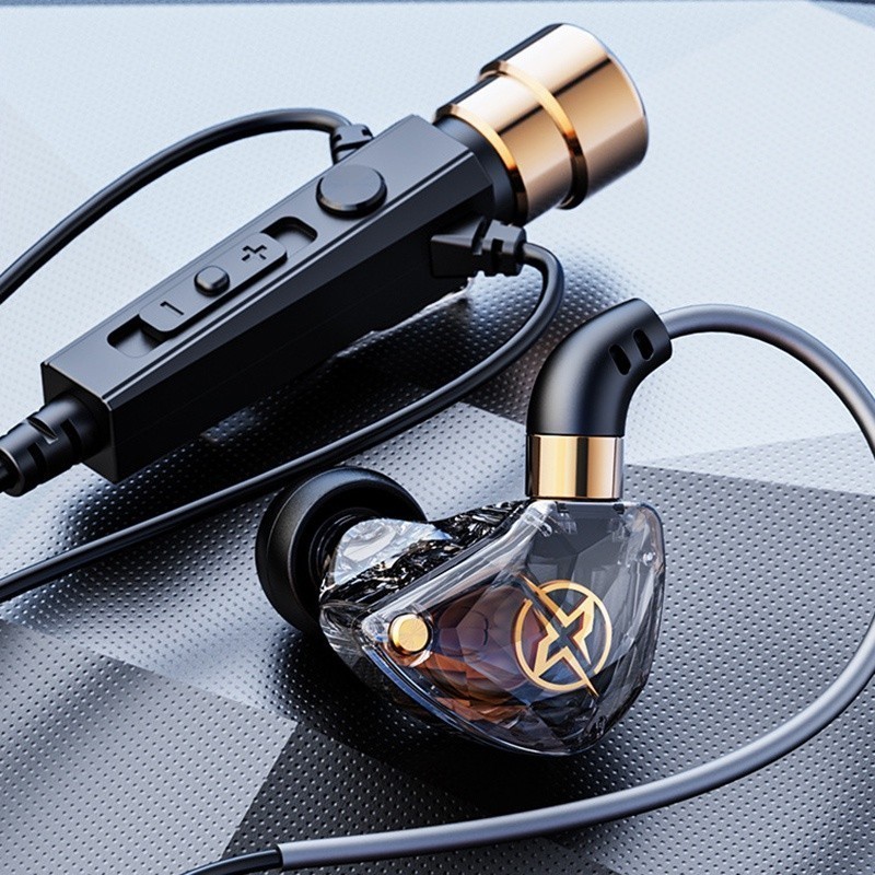 Fones De Ouvido Com Fio Para Karaokê Ruído HD Cancelando O Cabo HiFi 1.2M Microfone 3M
