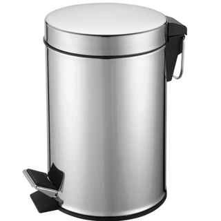LIXEIRA C/PEDAL 3LITROS INOX REDONDA em Oferta na Shopee