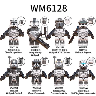 Compatível com Lego Star Wars Clone Clone Soldier de terceiros quebra-cabeças de montagem de blocos de construção de brinquedo WM6128 JZYJ