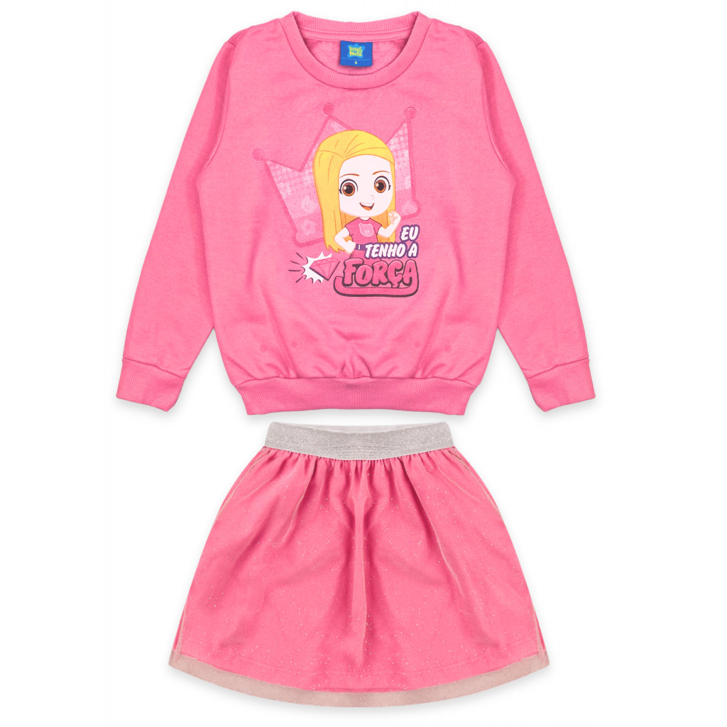 Conjunto Feminino Infantil Aventureira Rosa - Luccas Neto | Shopee Brasil