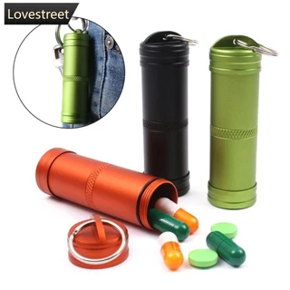 【 L.O.V.E . 】 1Pc Cápsula De Aviação Ao Ar Livre Lata De Alumínio Liga À Prova D'água EDC Caixa Portátil De Pílulas Selada Garrafa De Água De Emergência G1